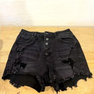 REWASH Black Distressed Women's Shorts - size 3